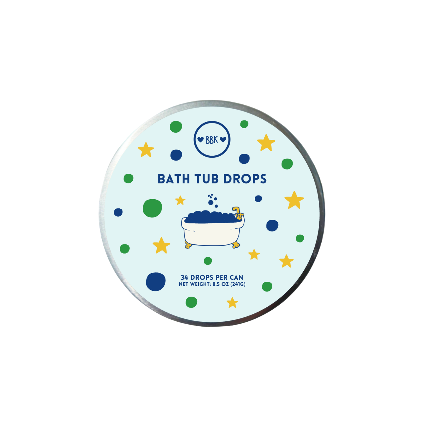 Bath Tub Drops - Blue and Green